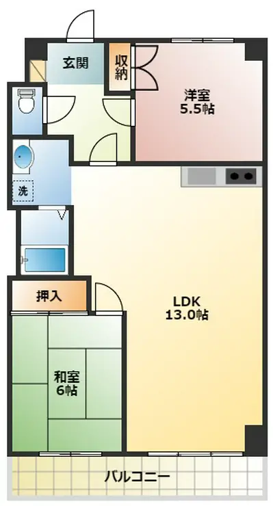 第3桜マンション 1階階 間取り