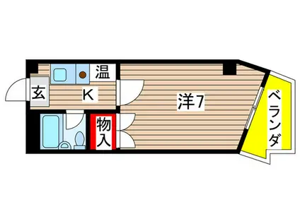 ションブルジス加賀(1K/4階)の間取り写真