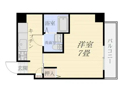 シャーレック(1K/5階)の間取り写真