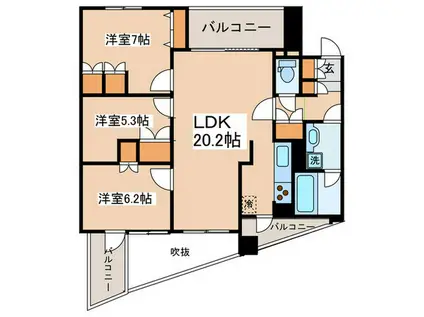ザ センチュリー宮崎台(3LDK/5階)の間取り写真