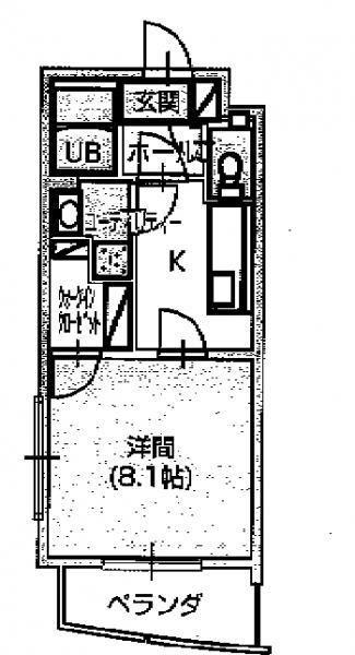 エリタージュ(1K/2階)の間取り写真