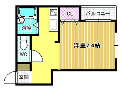 アンバー(1K/3階)の間取り写真