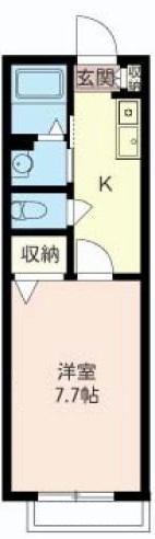 アクア・クオリア(1K/2階)の間取り写真