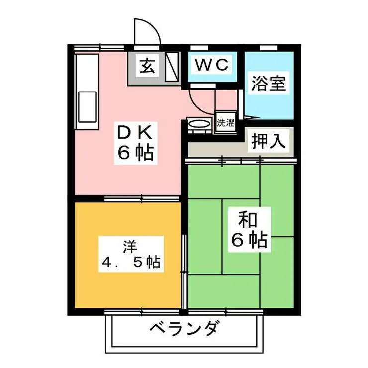 カーサ寺前 2階階 間取り