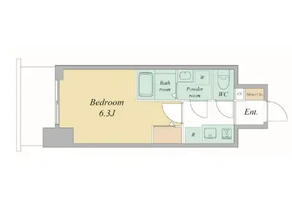 エスリードレジデンス大阪谷町ザ・マークス(1K/3階)の間取り写真