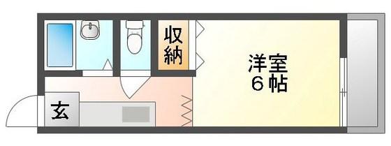 サンフレンズ(1K/2階)の間取り写真