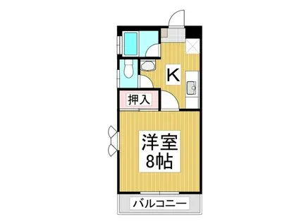 サンシャイン稲葉B棟(1K/2階)の間取り写真