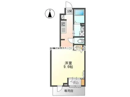 フレッサ(1K/1階)の間取り写真