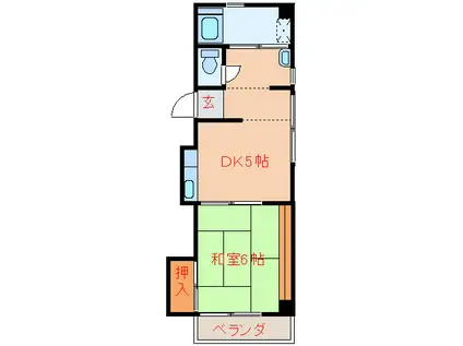 コーポ板橋(1DK/2階)の間取り写真