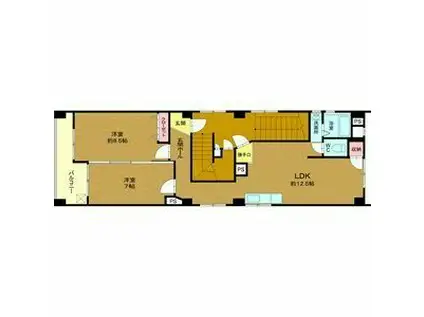 みやびビル(2LDK/2階)の間取り写真