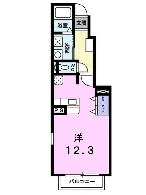 クレメント・エヌA(ワンルーム/1階)の間取り写真