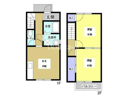 サンロード(2DK/1階)の間取り写真
