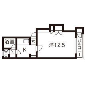 タウンハウスヨシダG1棟(1K/2階)の間取り写真