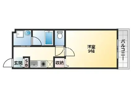 三協ハイツII(1K/2階)の間取り写真
