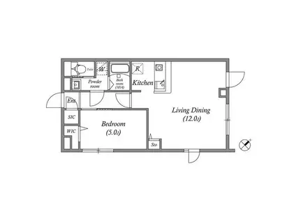 LIVART SEASON南台(1LDK/5階)の間取り写真