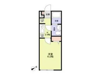 L.E.HILLS(1K/2階)の間取り写真