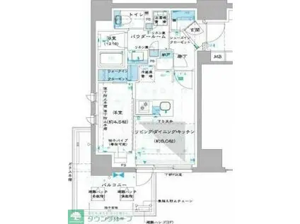 オーパスレジデンス中板橋(1LDK/5階)の間取り写真