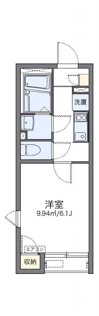 レオネクスト勢峯荘(1K/2階)の間取り写真