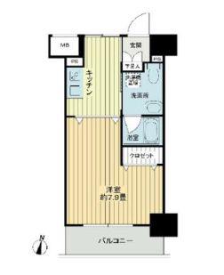 フィットエル仙台一番町(1K/11階)の間取り写真