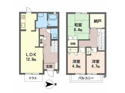 グランドメゾン南(3LDK/1階)の間取り写真