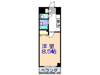 アルベール教育大前(1K/1階)の間取り写真