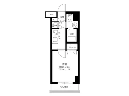 レナトゥス四谷(1K/5階)の間取り写真