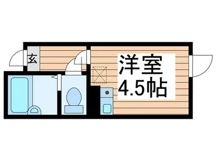 リブ北千住II(ワンルーム/2階)の間取り写真