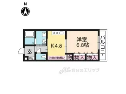 マ・リッチ西院(1DK/2階)の間取り写真