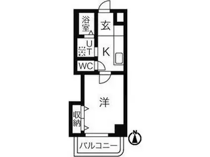 モン・プチ・パラディ(1K/2階)の間取り写真