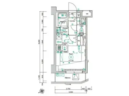 SYFORME NISHI-OI(ワンルーム/2階)の間取り写真