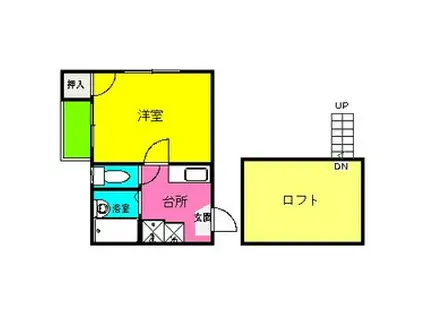 ジェンティーレ鳥飼(1K/1階)の間取り写真