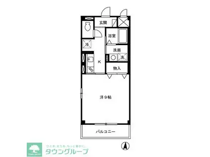 ソレーユタダ(1K/3階)の間取り写真