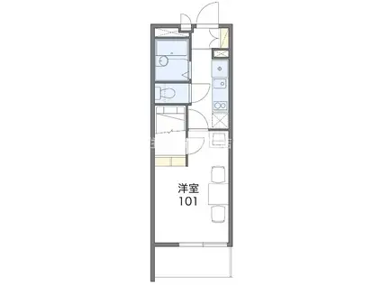 レオパレスFUJITSUKA(1K/3階)の間取り写真