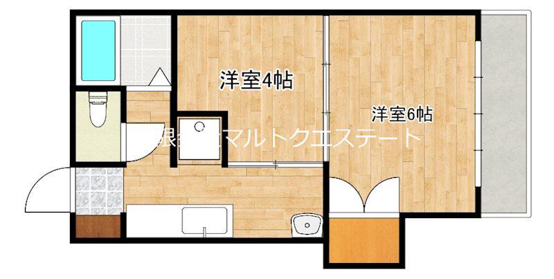 坂口ハイツ(2K/2階)の間取り写真