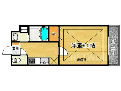 ラフィーネ芦山寺(1K/1階)の間取り写真