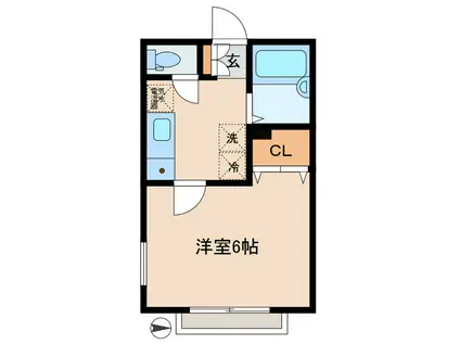 カルム元住吉(1K/2階)の間取り写真