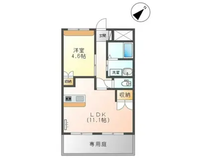 SKファミリア(1LDK/1階)の間取り写真