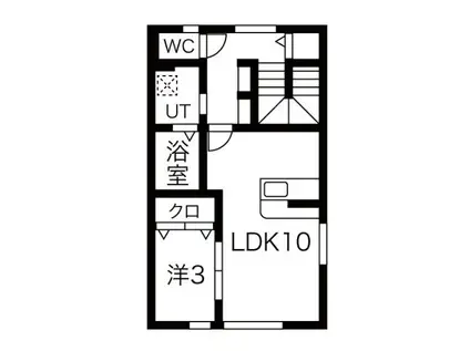 メゾンドショコラ(1LDK/2階)の間取り写真
