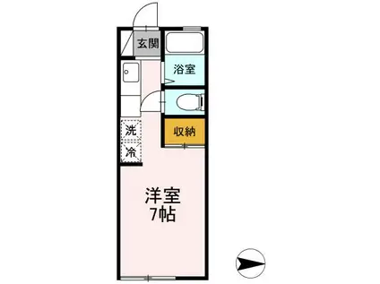 パークヴィラ(ワンルーム/1階)の間取り写真