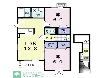 エミネンス(2LDK/2階)の間取り写真