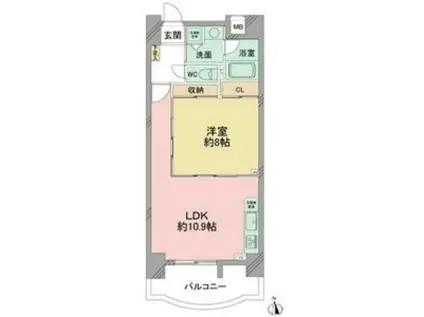 さくらHILLS 名駅ノース(1LDK/12階)の間取り写真