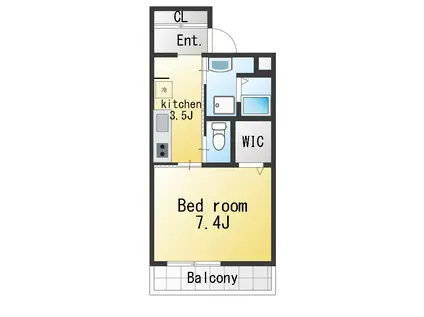 クリオ ラモード学芸大学II(1K/3階)の間取り写真