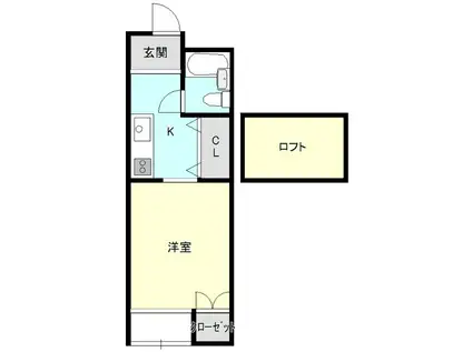 パティオ母ヶ浦(1K/1階)の間取り写真