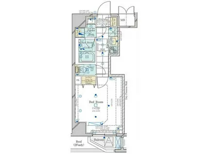 コンシェリア新橋マスターズヴィラ(1K/7階)の間取り写真