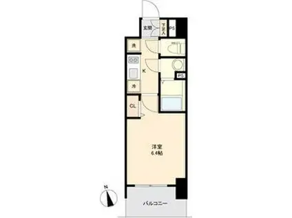 アステリ鶴舞トゥリア(1K/4階)の間取り写真