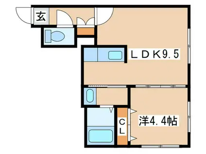 グランメゾン豊平(1LDK/5階)の間取り写真