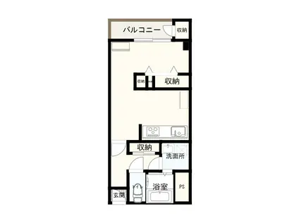 サンファスト東中野(1LDK/4階)の間取り写真