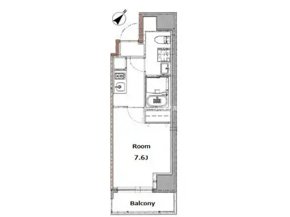 リビオメゾン上野入谷(1K/6階)の間取り写真