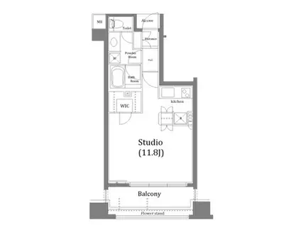 クオリア目黒大橋イースト(ワンルーム/5階)の間取り写真