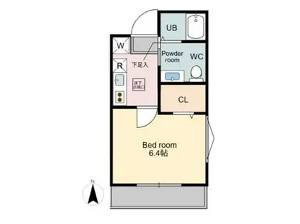 GH富岡アパートメント(1K/1階)の間取り写真